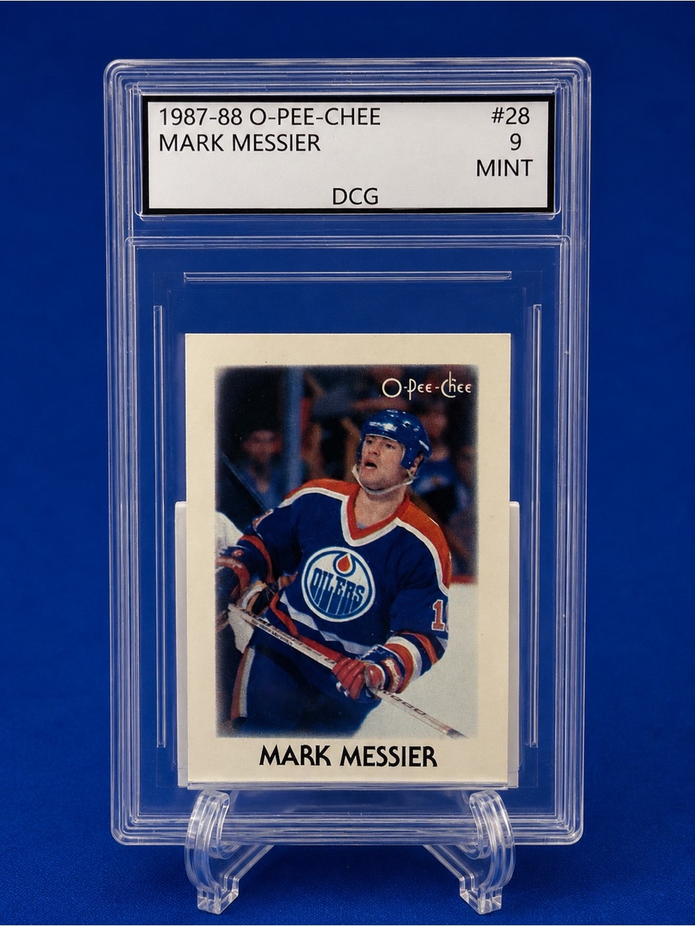 1987 Mark Messier Hockey Trading Card Edmonton Oilers - Mint Graded